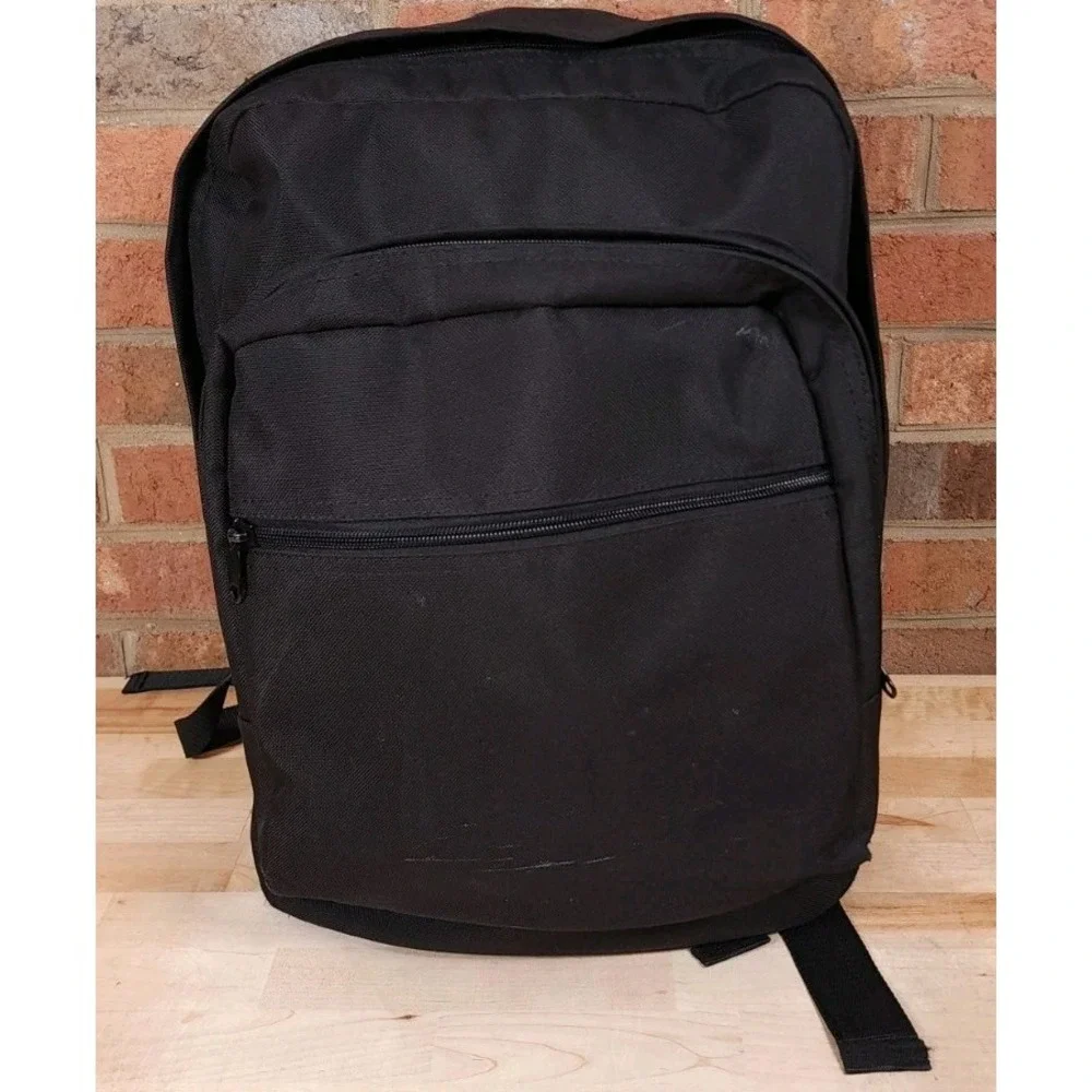 Flying Circle FC Utility Backpack Style 2038 Pockets Black Poly Travel Bag